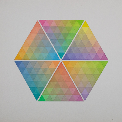 Triple superposición de colores complementarios adyacentes, Cornelia Koch 14.03.1956